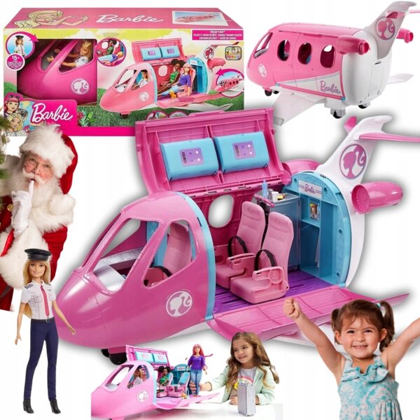 Barbie Dreamhouse Samolot 2in1 mit Puppe und Deko-Accessoires