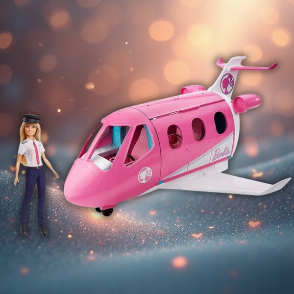 Barbie Dreamhouse Samolot 2in1 mit Puppe und Deko-Accessoires