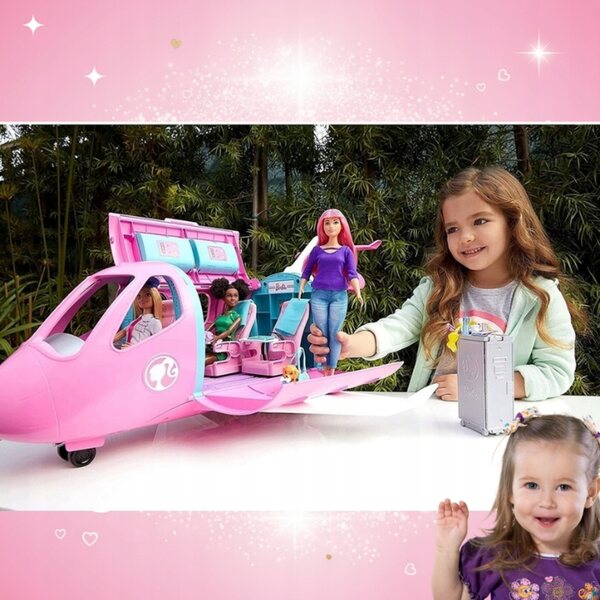 Barbie Dreamhouse Samolot 2in1 mit Puppe und Deko-Accessoires