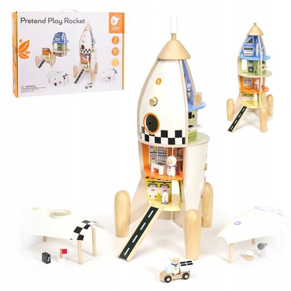 Casetta in Legno Classic World con Figurine 69 cm Bianco per Bambini 3+