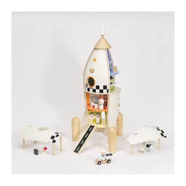 Casetta in Legno Classic World con Figurine 69 cm Bianco per Bambini 3+