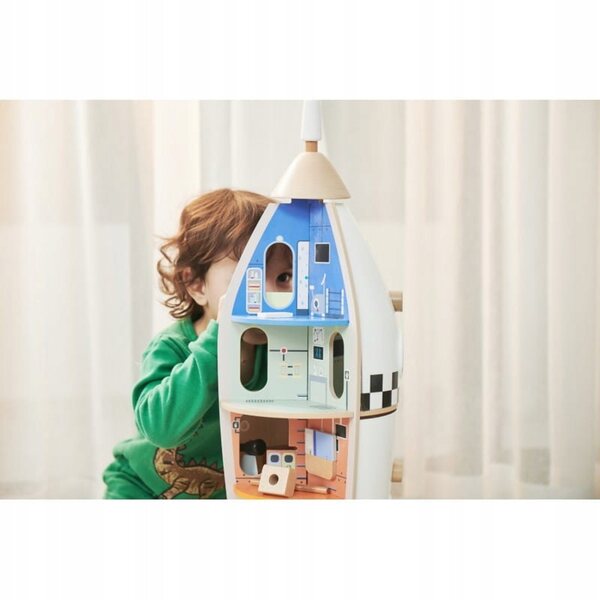 Casetta in Legno Classic World con Figurine 69 cm Bianco per Bambini 3+