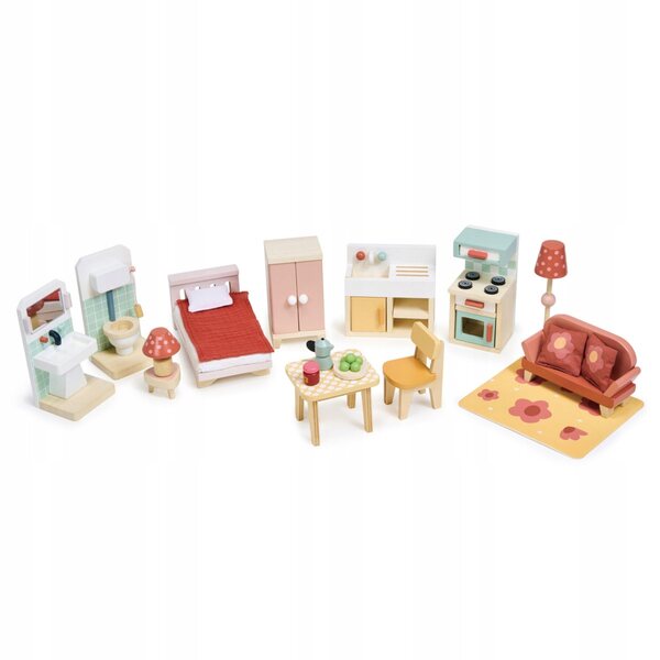 Tender Leaf Toys Foxtail Villa: Umweltfreundliches und detailliertes 3-stöckiges Puppenhaus aus Holz