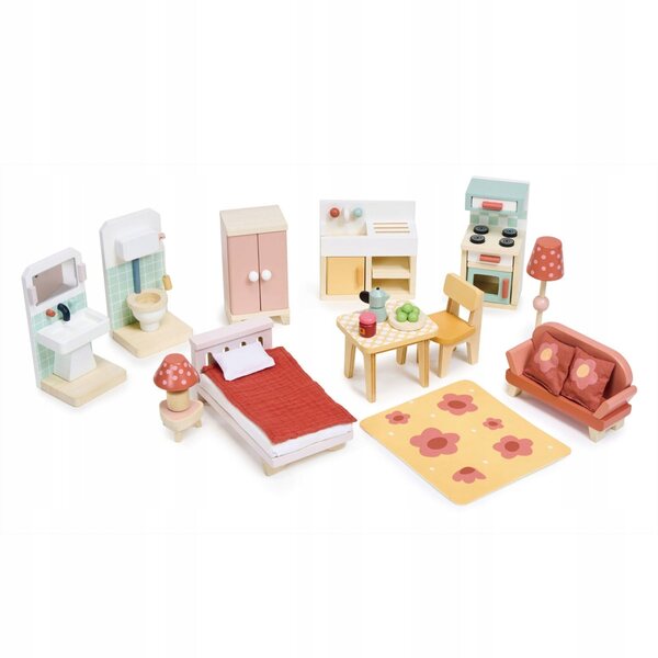 Tender Leaf Toys Foxtail Villa: Umweltfreundliches und detailliertes 3-stöckiges Puppenhaus aus Holz