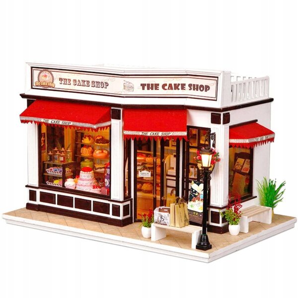 Habarri Puppenhaus mit LED – Pariser Bäckerei, Bausatz 7+