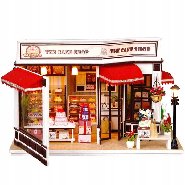 Habarri Puppenhaus mit LED – Pariser Bäckerei, Bausatz 7+