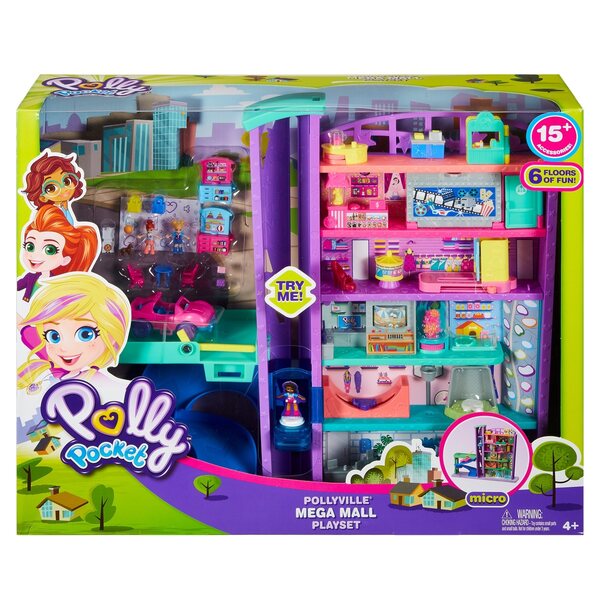 Polly Pocket Pollyville Centro Commerciale Giocattolo con Miniature e Accessori