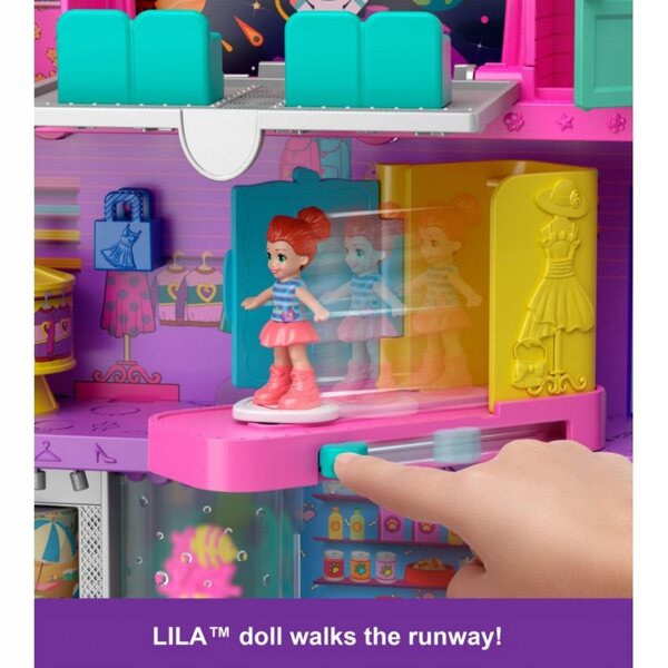 Polly Pocket Pollyville Centro Commerciale Giocattolo con Miniature e Accessori