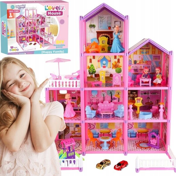 Mega Willa Cottage für Puppen Lovely House 194 Teile Woopie Creative Games