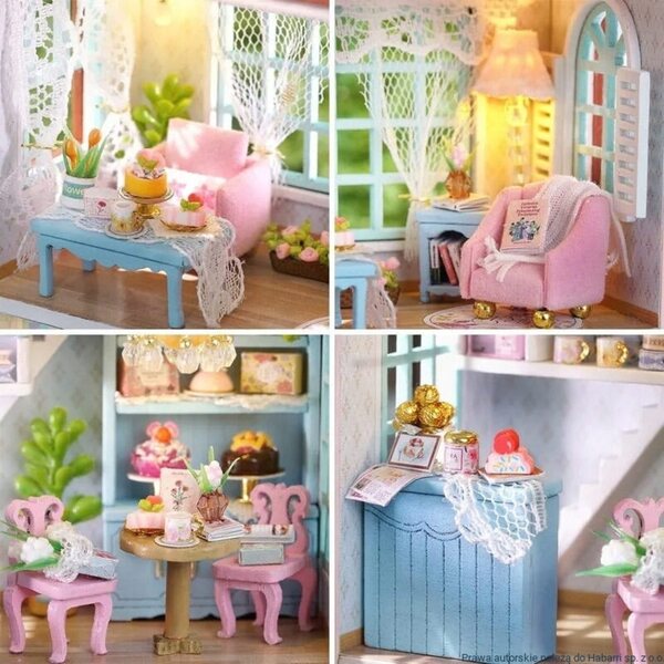 Dolciumi per casa delle bambole Habarri Sweet Blues con effetti di luce