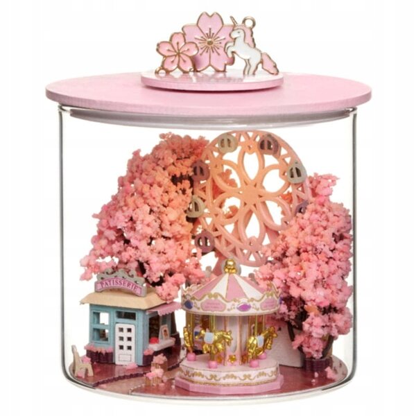 Habarri Sakura Puppenhaus-Miniaturen mit LED – Montageset 10 cm