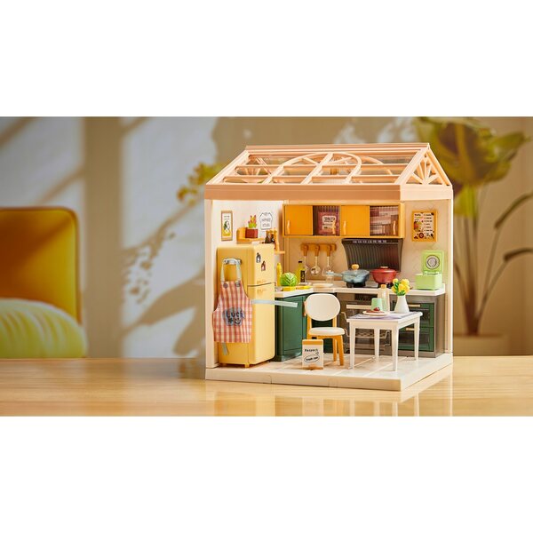 Puppenhaus-Miniatur-DIY-Küche mit LED 126 Teile – QBI-Kreativset