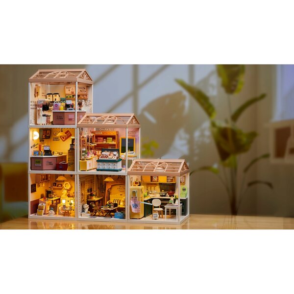 Puppenhaus-Miniatur-DIY-Küche mit LED 126 Teile – QBI-Kreativset