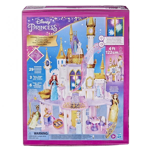 Hasbro Disney Princess 120 cm großes Puppenhaus mit interaktiven Lichtern und Geräuschen