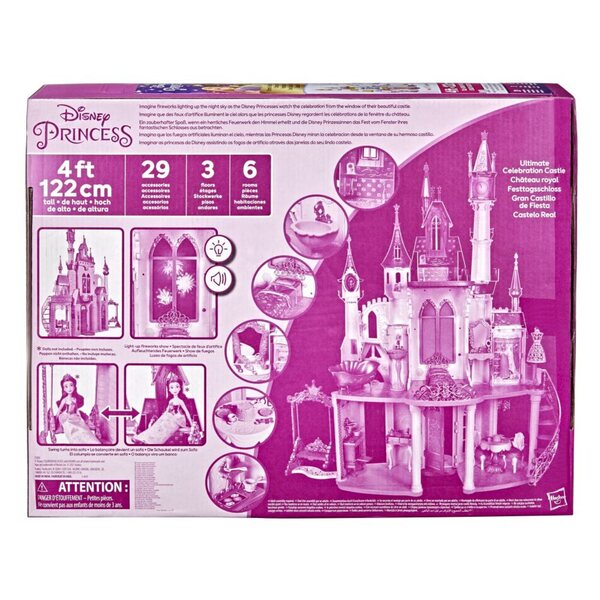 Hasbro Disney Princess 120 cm großes Puppenhaus mit interaktiven Lichtern und Geräuschen
