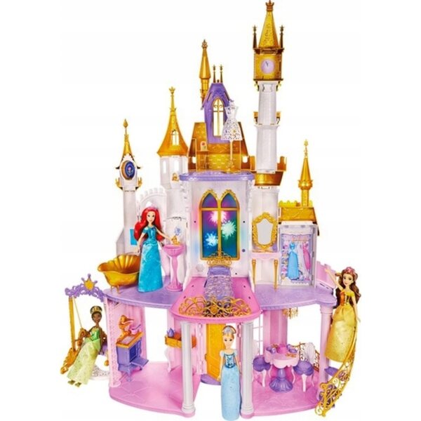Hasbro Disney Princess 120 cm großes Puppenhaus mit interaktiven Lichtern und Geräuschen
