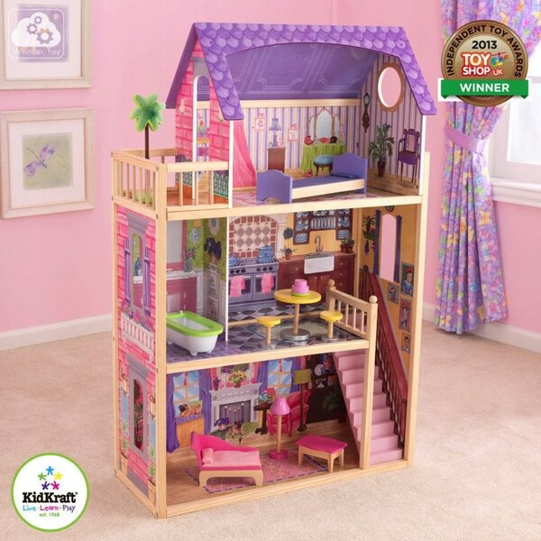 Casa delle bambole Kayla KidKraft con mobili in legno e accessori fino a 30 cm