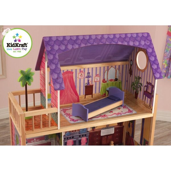 Casa delle bambole Kayla KidKraft con mobili in legno e accessori fino a 30 cm