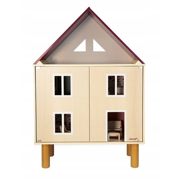Dollhouse in legno Twist con 11 accessori per gioco creativo 3+ anni