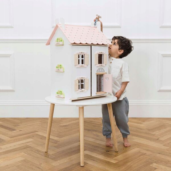 Dollhouse Rose Heart in legno Le Toy Van con soffitta segreta e design pastello