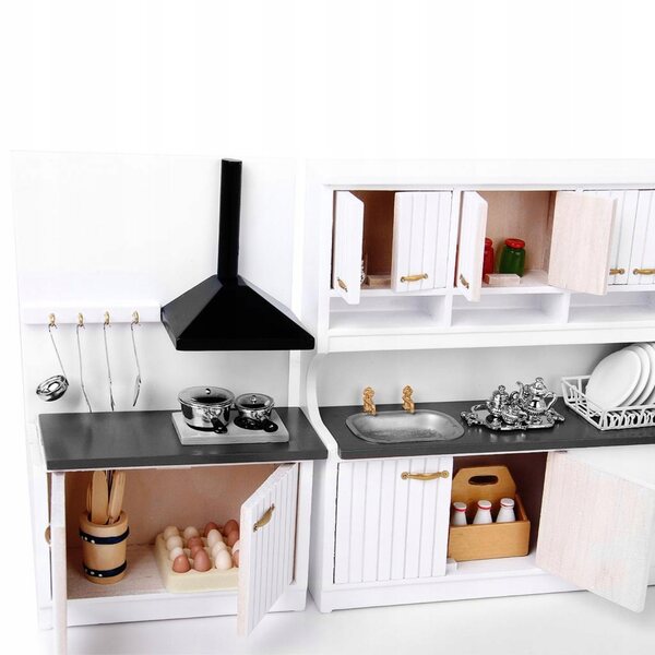 Mobili in legno per casa delle bambole, sicuri e duraturi per bambini 0+
