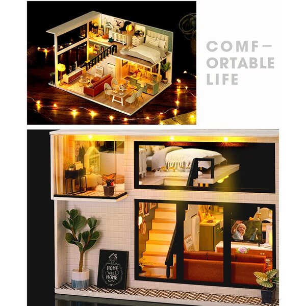 DIY Puppenhaus-Miniatur-Set mit Holzmöbeln 1:12
