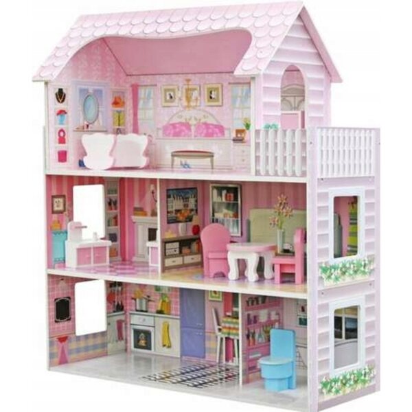 Dollhouse in legno grande con mobili Valetti 70 cm - HH Poland 007