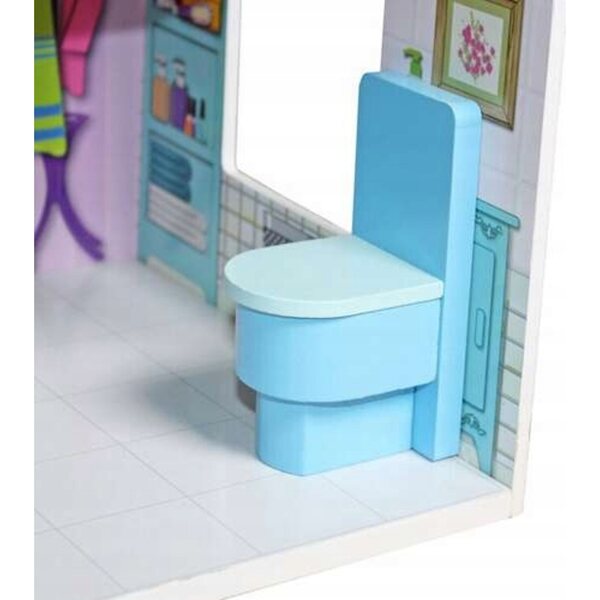 Dollhouse in legno grande con mobili Valetti 70 cm - HH Poland 007
