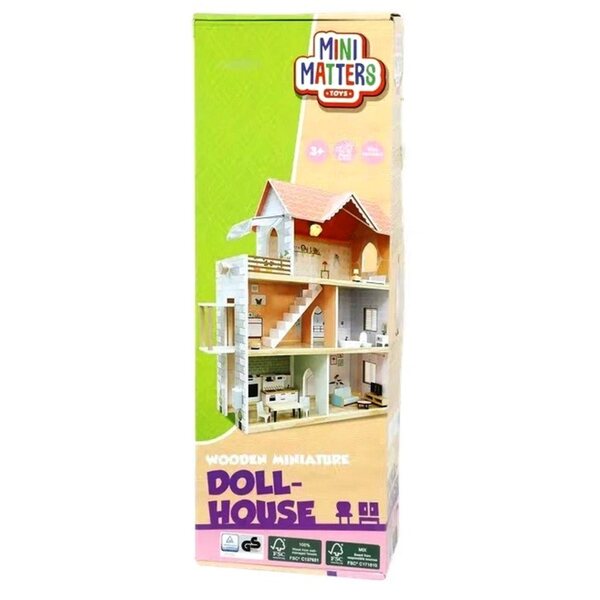 Doll House in Legno con Ascensore 80 cm - Mini Matters con Luci e Suoni