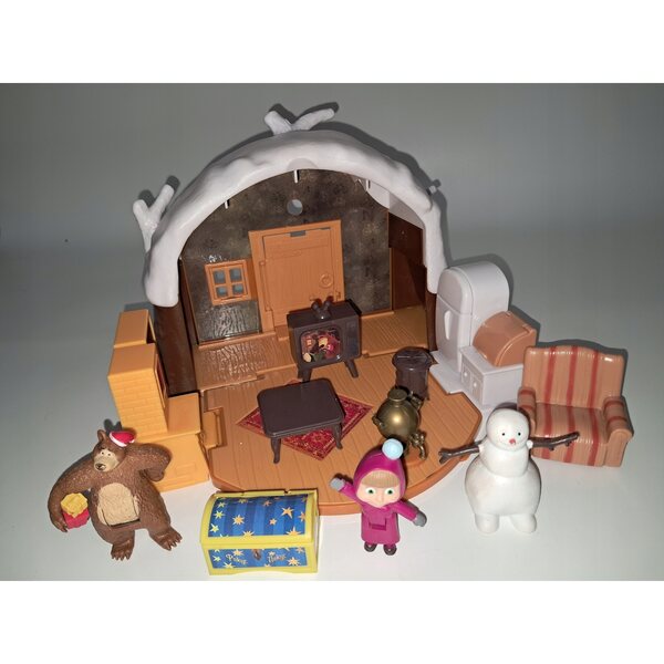 Simba Masha e Orso casa delle bambole pieghevole con figure 35x20x10 cm