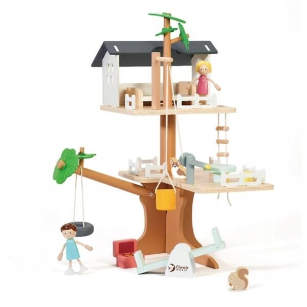 Classic World Casa sull'Albero in Legno con Accessori per Bambini 3+