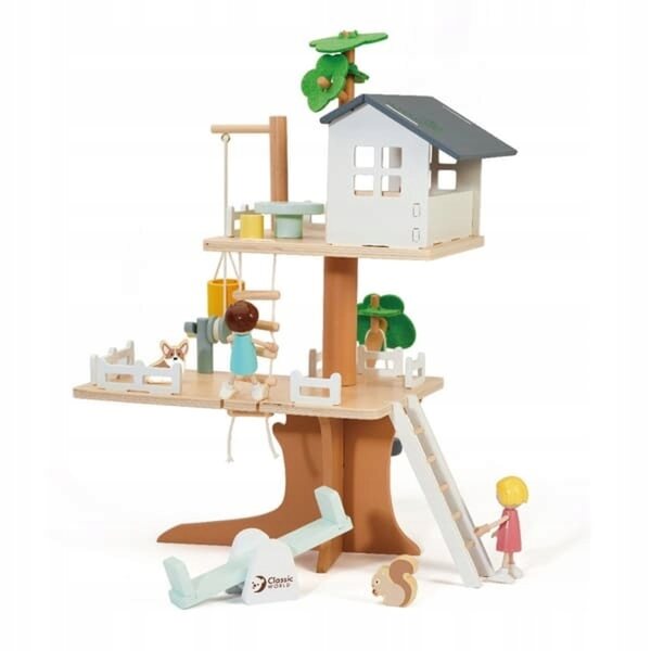 Classic World Casa sull'Albero in Legno con Accessori per Bambini 3+