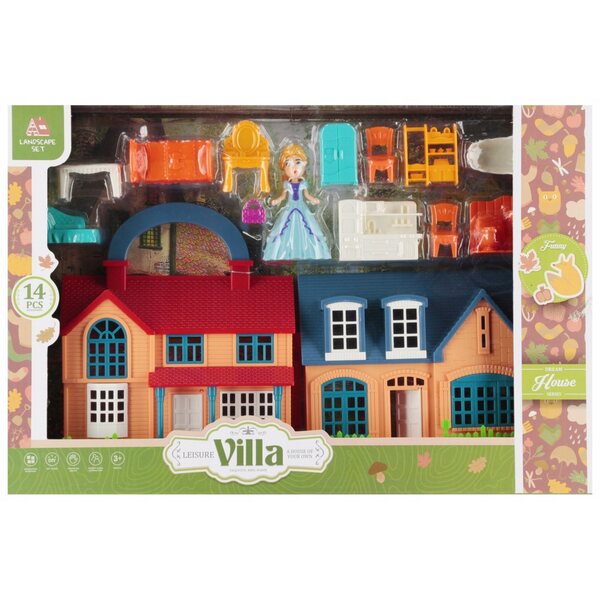 Cottage per Bambole Mega Creative con Accessori Completi in Legno Multicolore