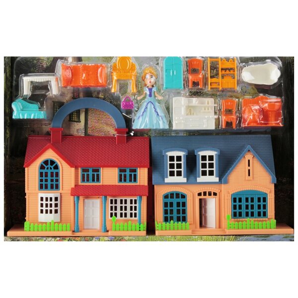Cottage per Bambole Mega Creative con Accessori Completi in Legno Multicolore