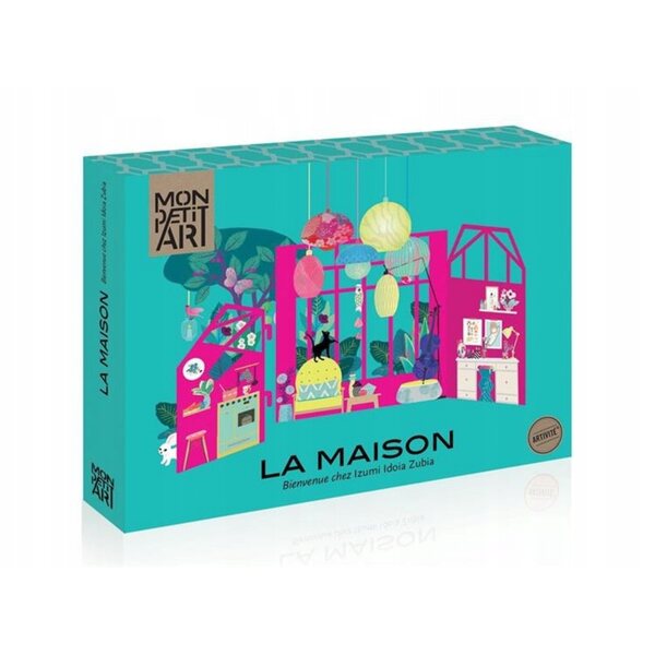 Casa delle bambole Mon Petit Art 37 cm con attrezzatura creativa e Plus-Plus GRATIS