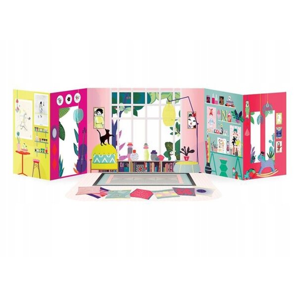 Casa delle bambole Mon Petit Art 37 cm con attrezzatura creativa e Plus-Plus GRATIS