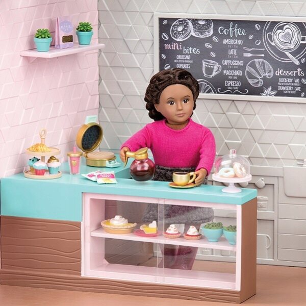 Lori Coffee Shop Zubehörset: Kreativspiel mit Süßigkeiten und Getränken für Kinder