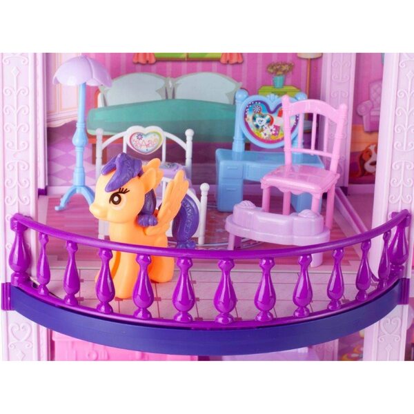 Villa Kucyki Pony: Domcek für Puppen und Ponys mit komplettem Zubehör