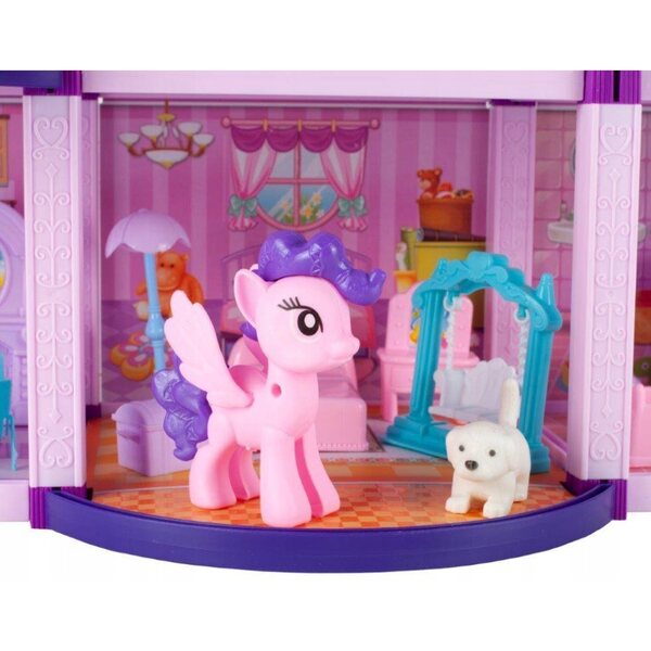 Villa Kucyki Pony: Domcek für Puppen und Ponys mit komplettem Zubehör