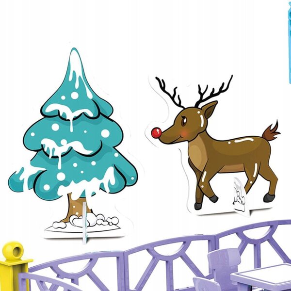 Casetta da assemblare e colorare Natale invernale - giocattolo creativo fai da te per bambini