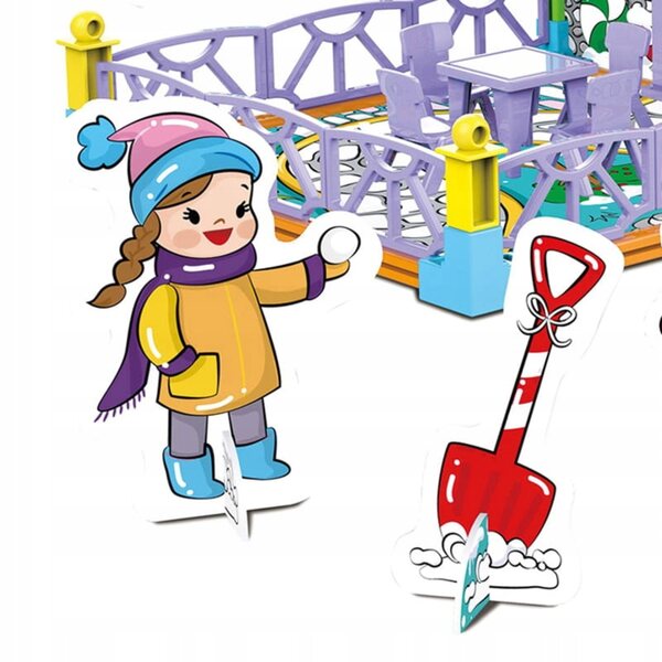 Casetta da assemblare e colorare Natale invernale - giocattolo creativo fai da te per bambini