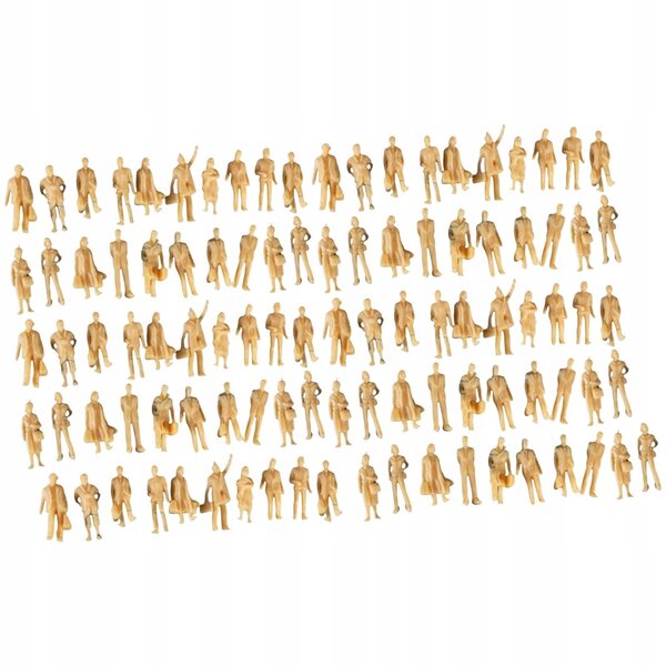 100x Mini 1/87 Ludzie Figurki DIY Mikro Krajobrazy Kolekcjonerskie