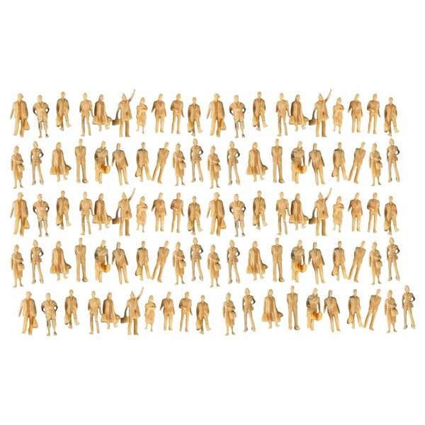 100x Mini 1/87 Ludzie Figurki DIY Mikro Krajobrazy Kolekcjonerskie