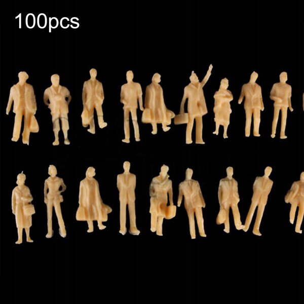 100x Mini 1/87 Ludzie Figurki DIY Mikro Krajobrazy Kolekcjonerskie