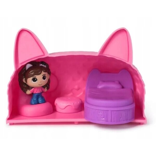 Casa delle bambole Casa del gatto La cameretta di Gabi - Gioco interattivo con luci per bambini 3+