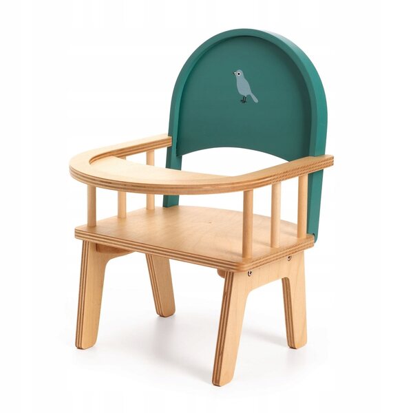 DJECO POMEA Puppensitz aus sicherem und zertifiziertem Holz 18x28x20 cm