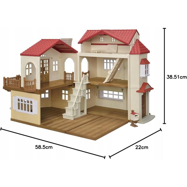 Dollhouse con Stanza Segreta e Luce LED - 3 Piani Creativi per Bambini 3+