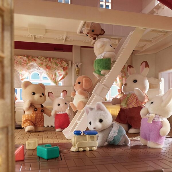 Dollhouse con Stanza Segreta e Luce LED - 3 Piani Creativi per Bambini 3+