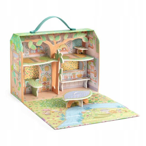 DJECO Casa Valigia Sylvia & Fox - Gioco Creativo per Bambini 4+ Anni