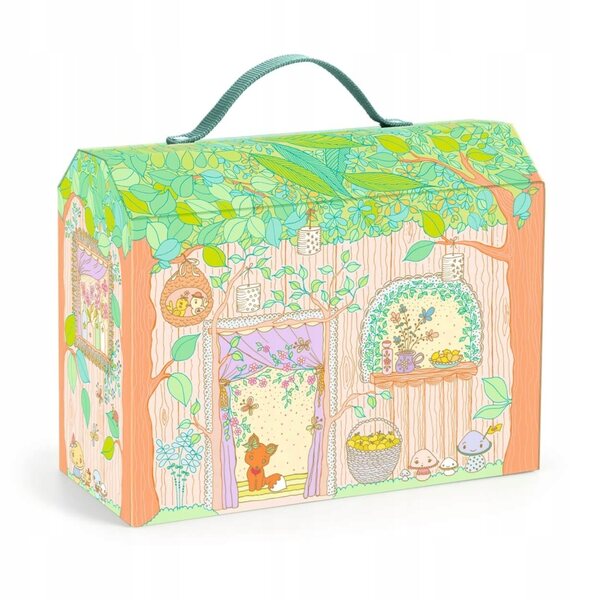 DJECO Casa Valigia Sylvia & Fox - Gioco Creativo per Bambini 4+ Anni